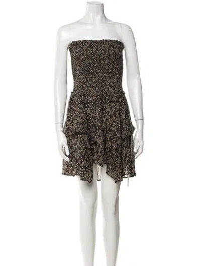 Pre-owned Isabel Marant Étoile Floral Print Mini Dress In Black