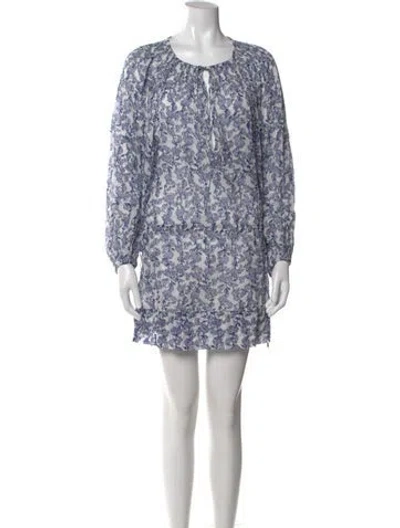 Pre-owned Isabel Marant Étoile Floral Print Mini Dress In Blue