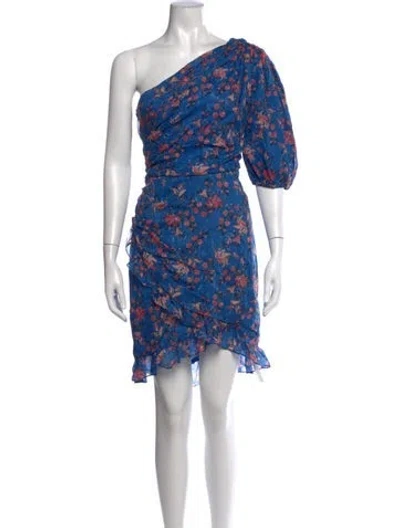 Pre-owned Isabel Marant Étoile Floral Print Mini Dress In Blue