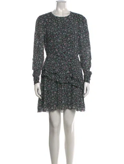 Pre-owned Isabel Marant Étoile Floral Print Mini Dress In Blue/pink
