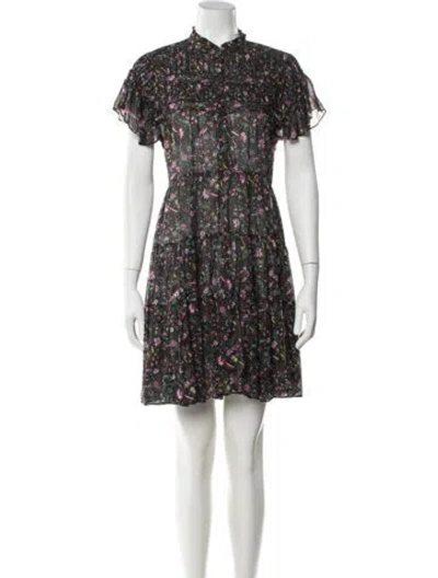 Pre-owned Isabel Marant Étoile Floral Print Mini Dress In Brown