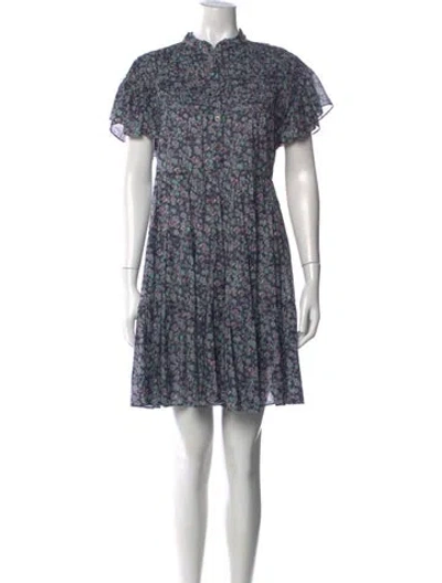 Pre-owned Isabel Marant Étoile Floral Print Mini Dress In Green