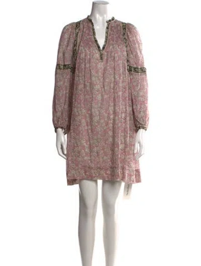 Pre-owned Isabel Marant Étoile Floral Print Mini Dress In Purple
