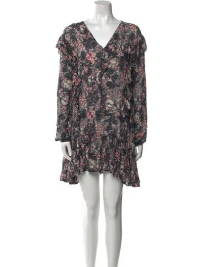 Pre-owned Isabel Marant Étoile Floral Print Mini Dress In Red