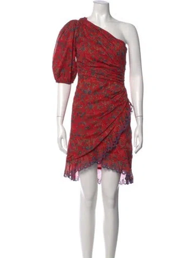 Pre-owned Isabel Marant Étoile Floral Print Mini Dress In Red