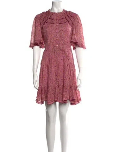 Pre-owned Isabel Marant Étoile Floral Print Mini Dress In Red