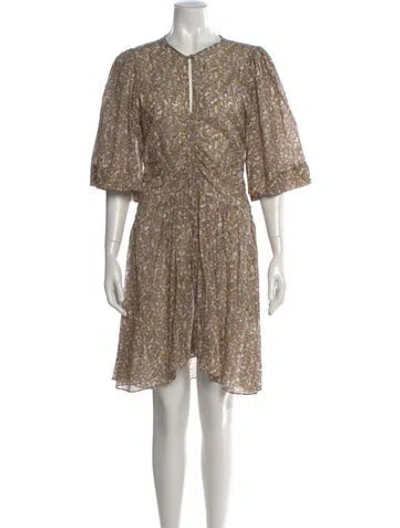 Pre-owned Isabel Marant Étoile Floral Print Mini Dress W/ Tags In Green