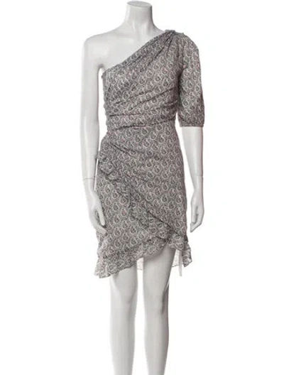 Pre-owned Isabel Marant Étoile Floral Print Mini Dress In White