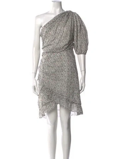 Pre-owned Isabel Marant Étoile Floral Print Mini Dress In White