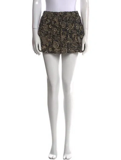 Pre-owned Isabel Marant Étoile Floral Print Mini Shorts In Black