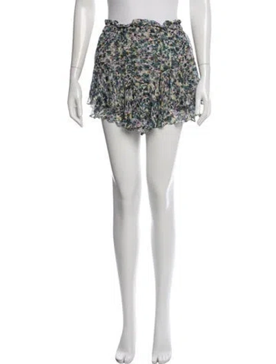 Pre-owned Isabel Marant Étoile Floral Print Mini Shorts In Green