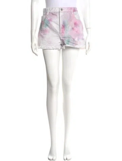 Pre-owned Isabel Marant Étoile Floral Print Mini Shorts In Purple