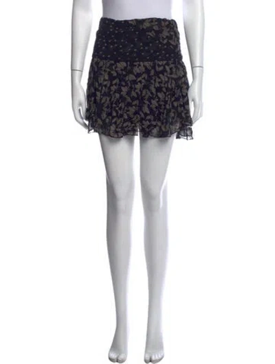Pre-owned Isabel Marant Étoile Floral Print Mini Skirt In Black