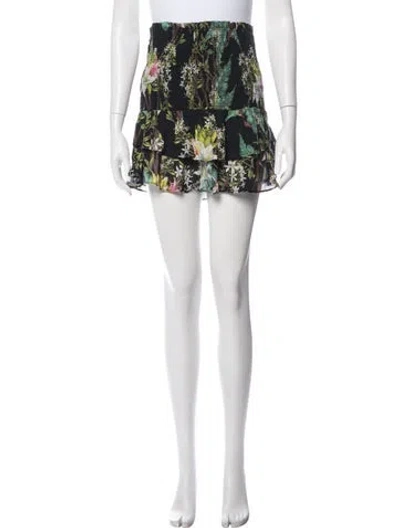Pre-owned Isabel Marant Étoile Floral Print Mini Skirt In Black