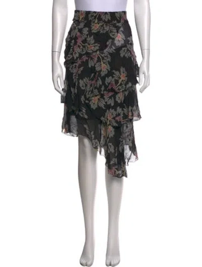 Pre-owned Isabel Marant Étoile Floral Print Mini Skirt In Black