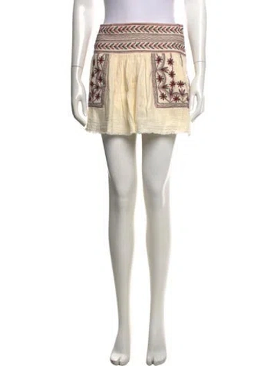 Pre-owned Isabel Marant Étoile Floral Print Mini Skirt In Black/neutrals/red