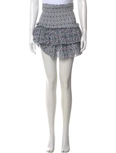 Pre-owned Isabel Marant Étoile Floral Print Mini Skirt In Blue