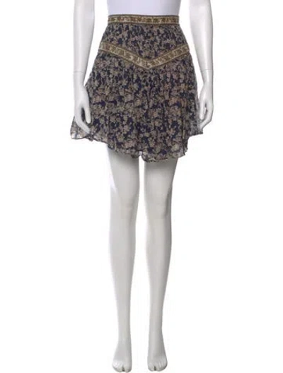 Pre-owned Isabel Marant Étoile Floral Print Mini Skirt In Blue