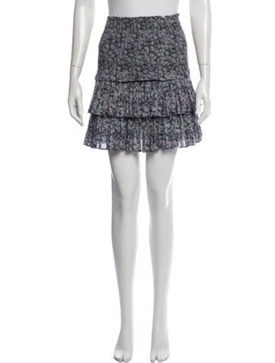 Pre-owned Isabel Marant Étoile Floral Print Mini Skirt In Blue
