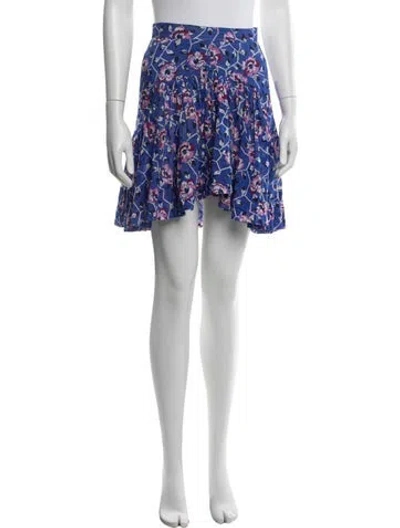 Pre-owned Isabel Marant Étoile Floral Print Mini Skirt In Blue