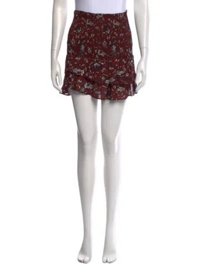 Pre-owned Isabel Marant Étoile Floral Print Mini Skirt In Brown