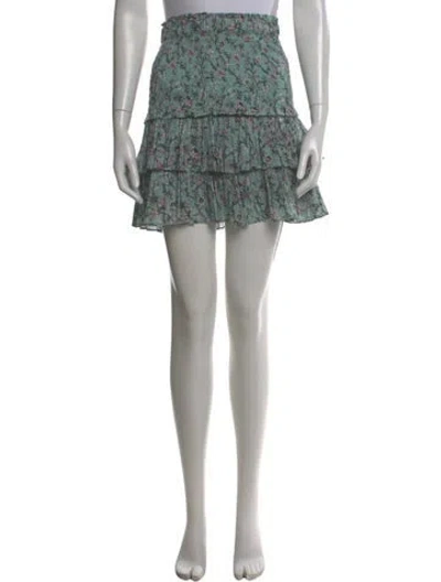 Pre-owned Isabel Marant Étoile Floral Print Mini Skirt In Green