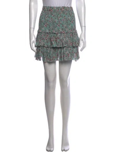 Pre-owned Isabel Marant Étoile Floral Print Mini Skirt In Green