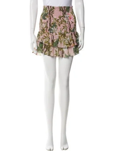 Pre-owned Isabel Marant Étoile Floral Print Mini Skirt In Pink