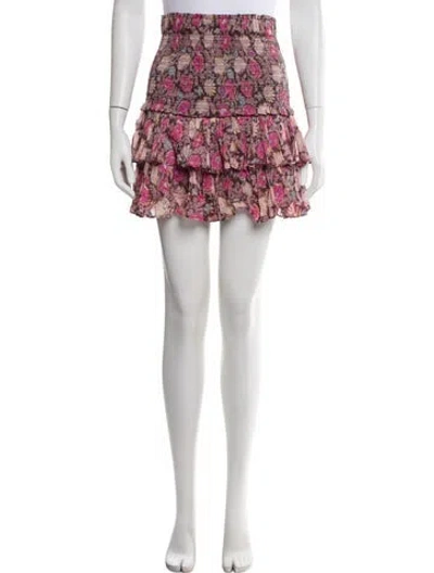 Pre-owned Isabel Marant Étoile Floral Print Mini Skirt In Pink