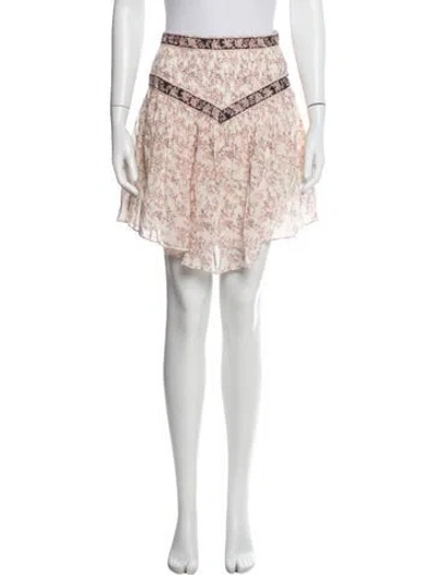 Pre-owned Isabel Marant Étoile Floral Print Mini Skirt In Pink