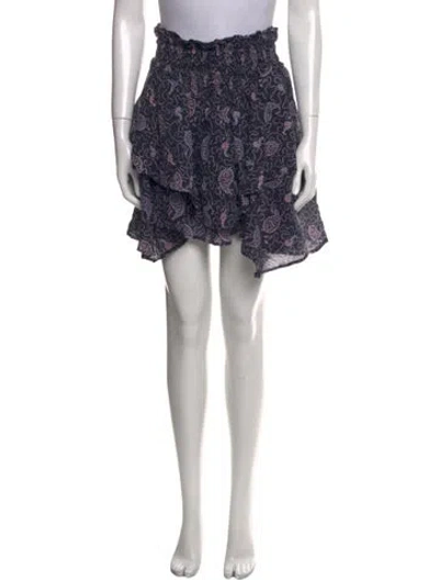 Pre-owned Isabel Marant Étoile Floral Print Mini Skirt In Purple