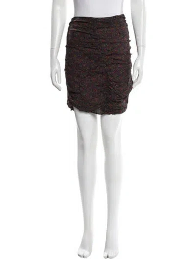 Pre-owned Isabel Marant Étoile Floral Print Mini Skirt In Purple
