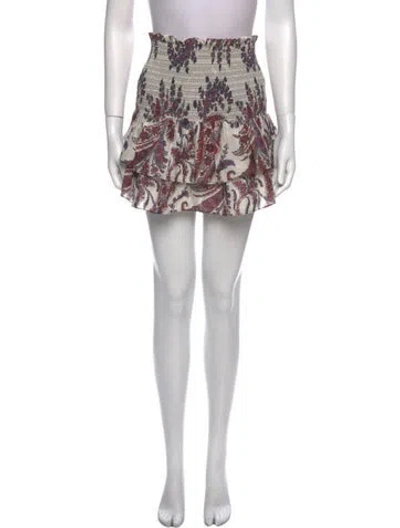 Pre-owned Isabel Marant Étoile Floral Print Mini Skirt In Purple