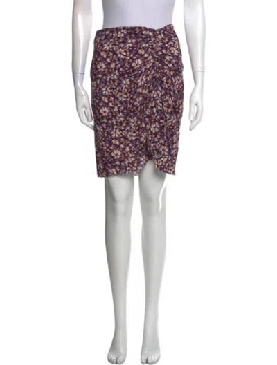 Pre-owned Isabel Marant Étoile Floral Print Mini Skirt In Purple