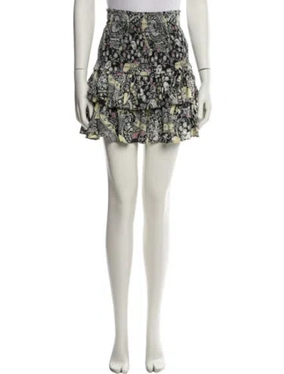 Pre-owned Isabel Marant Étoile Floral Print Mini Skirt In Purple