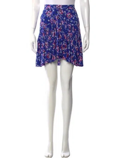 Pre-owned Isabel Marant Étoile Floral Print Mini Skirt In Purple