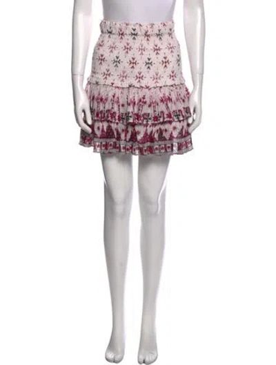 Pre-owned Isabel Marant Étoile Floral Print Mini Skirt W/ Tags In Pink