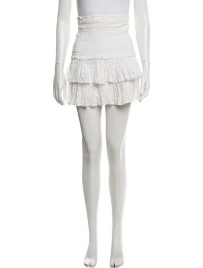 Pre-owned Isabel Marant Étoile Floral Print Mini Skirt In White