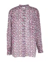 Isabel Marant Étoile Floral-print Organic Cotton Shirt In Purple