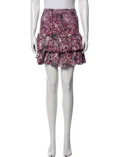 Pre-owned Isabel Marant Étoile Floral Print Scoop Neck Top In Red
