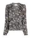 Isabel Marant Étoile Floral-print Silk Blouse In Black