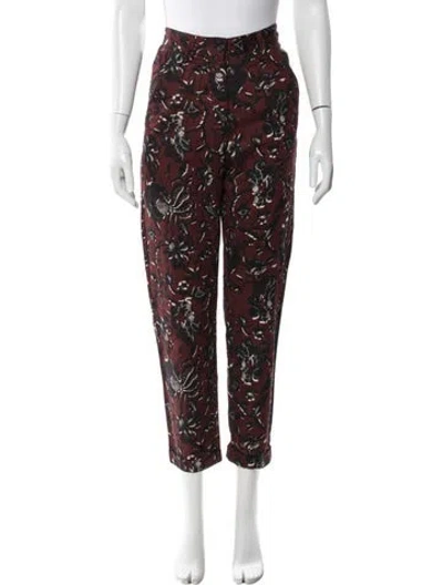 Pre-owned Isabel Marant Étoile Floral Print Straight Leg Pants In Multi