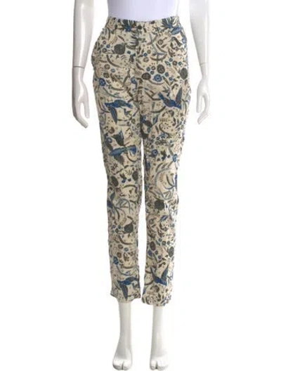 Pre-owned Isabel Marant Étoile Floral Print Straight Leg Pants In Neutral