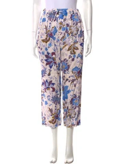 Pre-owned Isabel Marant Étoile Floral Print Wide Leg Pants In Pink