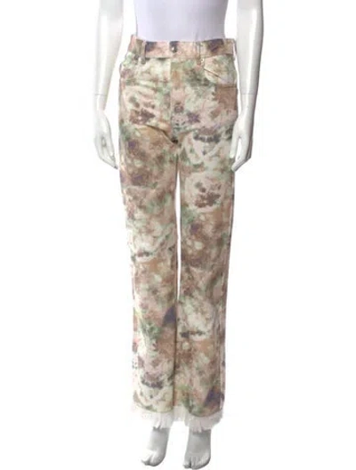 Pre-owned Isabel Marant Étoile Floral Print Wide Leg Pants W/ Tags In Brown