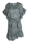 Isabel Marant Étoile Floral Printed Ruffle Dress In Blue