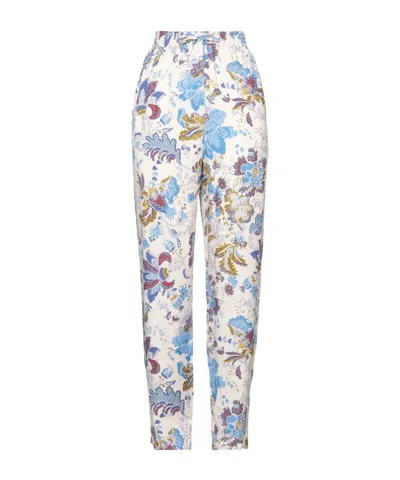 Isabel Marant Étoile Floralprint Woven Pants In White