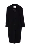 Isabel Marant Étoile Longline Coat Single-breasted Front Pockets In Black