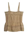 Isabel Marant Étoile Isabel Marant Etoile Embroidered Khaki Denys Tank Top In Brown