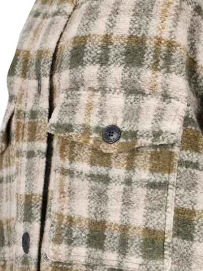 Isabel Marant Étoile Fontizi Check Midi Coat In Green